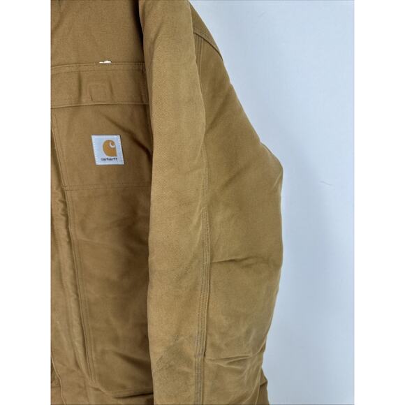 Vintage Carhartt Coat Brown Duck Canvas Tan 42 Tall CQ196 - Picture 2 of 16